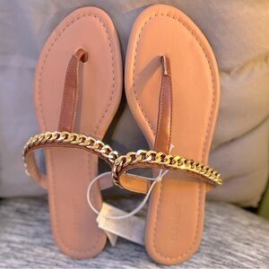 Brown + Gold Sandals